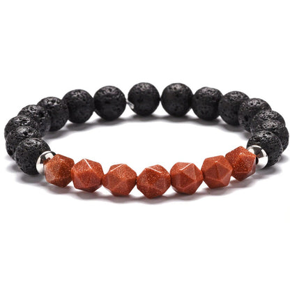 Bracelet homme agate de feu rouge