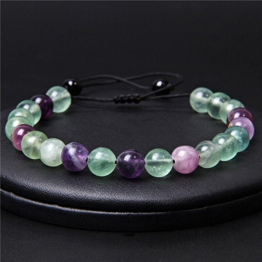 Bracelet fluorite arc-en-ciel