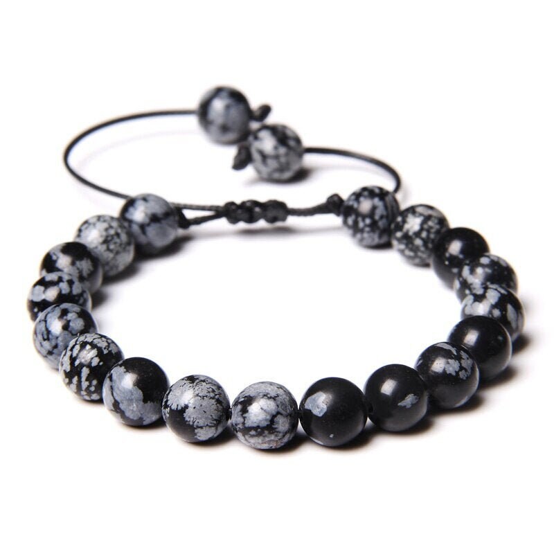 Snowflake Obsidian Bracelet