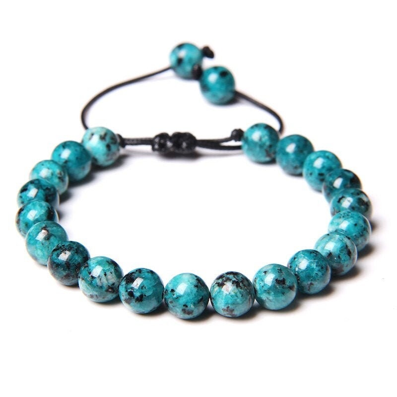 Bracelet Calcédoine Bleue