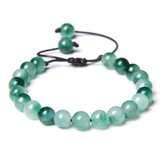 Raw Emerald Green Agate Bracelet