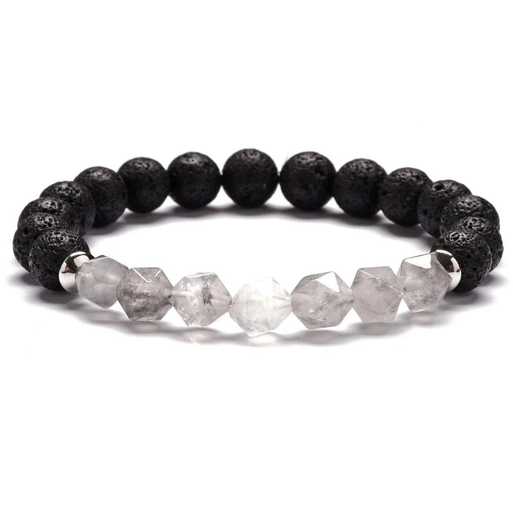 Raw Quartz Bracelet for Men