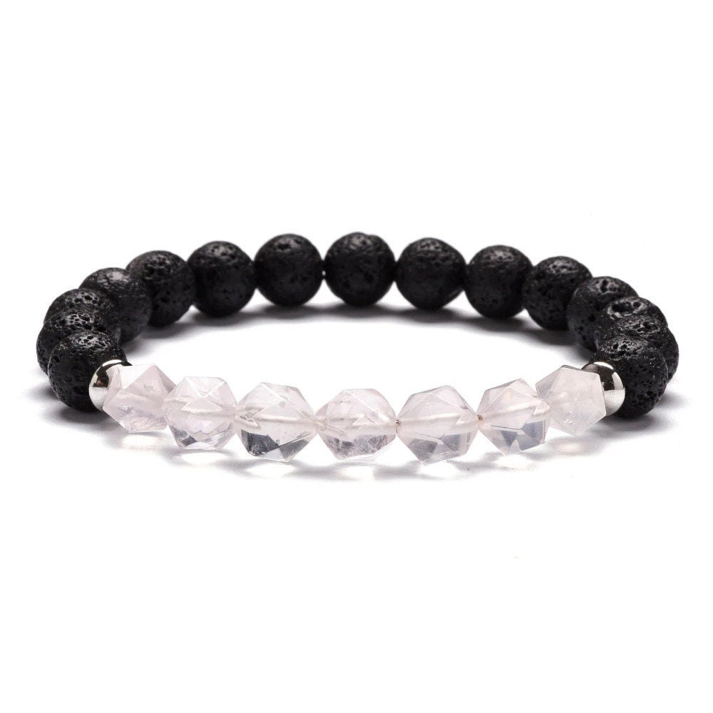 Raw Quartz Bracelet for Men