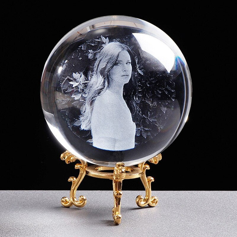 Custom Photo Crystal Ball Paperweight