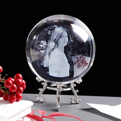 Custom Photo Crystal Ball Paperweight