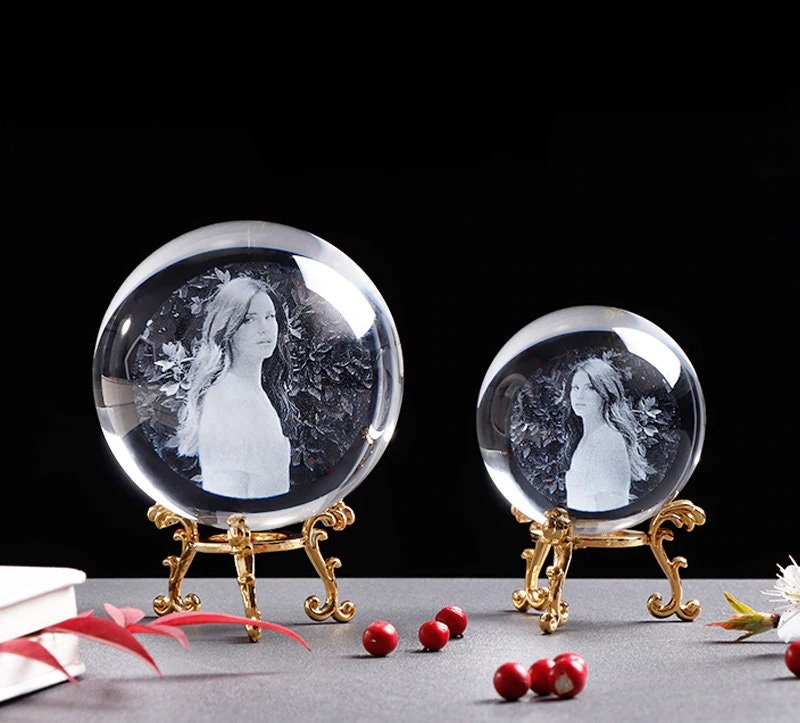 Custom Photo Crystal Ball Paperweight