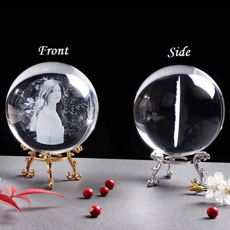 Custom Photo Crystal Ball Paperweight