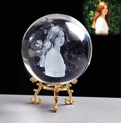 Custom Photo Crystal Ball Paperweight