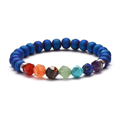 Blue Druzy Men's Bracelet