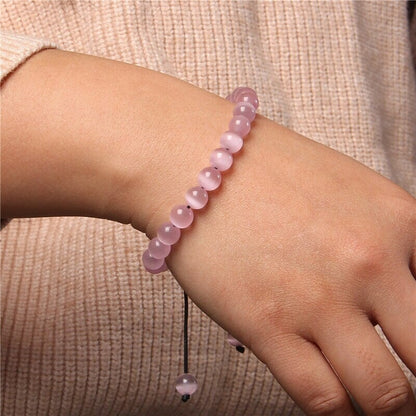 Pink Cat's Eye Bracelet