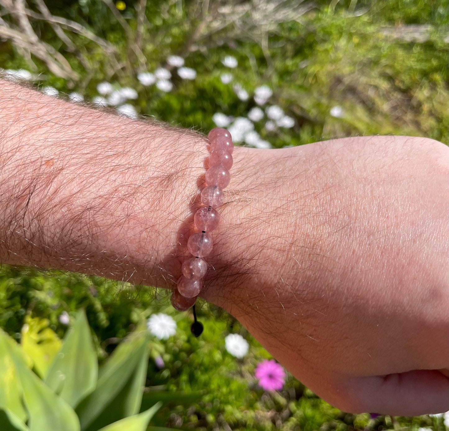 Pink Strawberry Quartz Bracelet