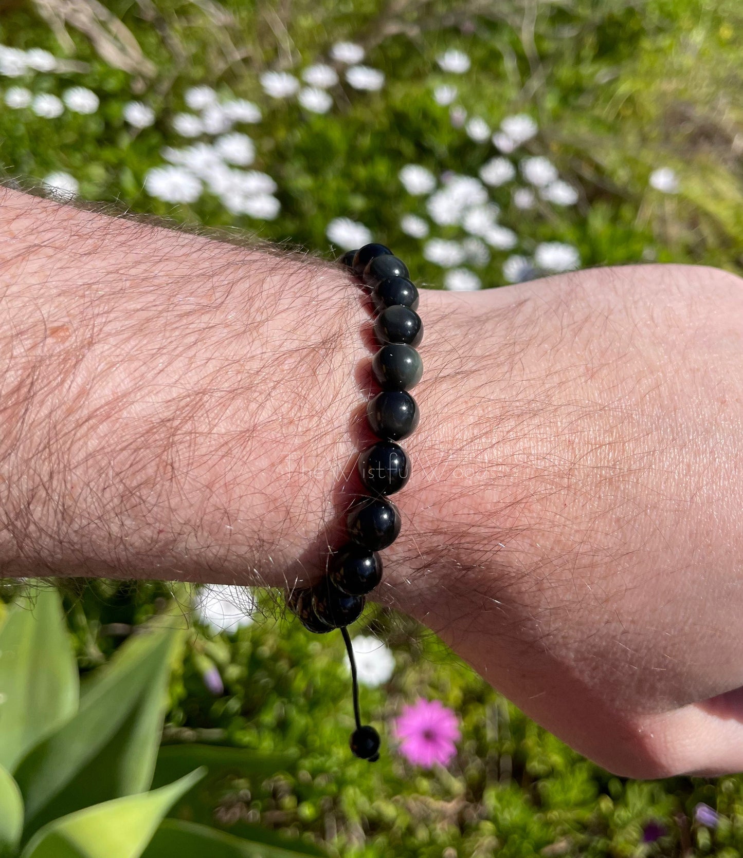 Rainbow Obsidian Eye Bracelet