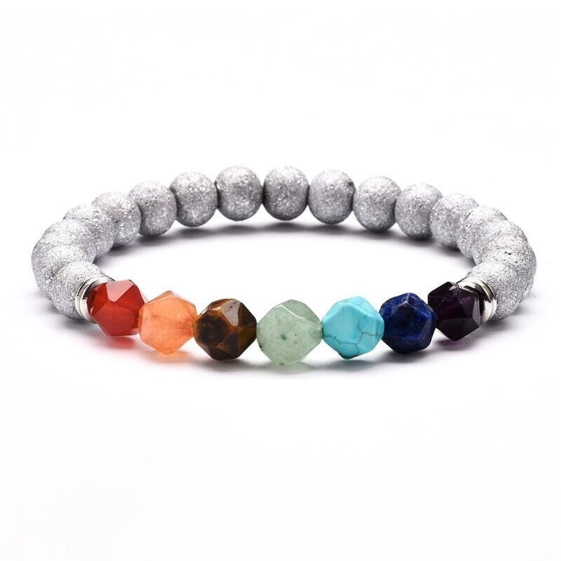 Bracelet Pierres Chakra Arc-en-ciel