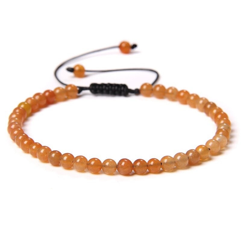 Orange Aventurine Bracelet on Adjustable Rope 4mm