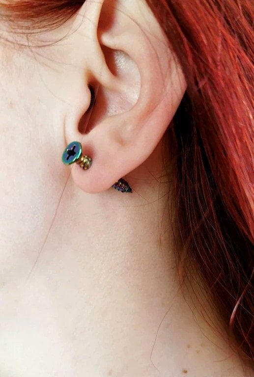 Boucles d'oreilles à vis punk