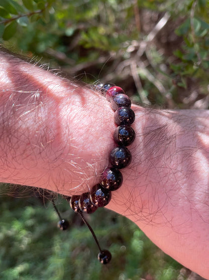 Bracelet Grenat Rouge (Pierre de Naissance de Janvier)