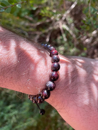 Bracelet Grenat Rouge (Pierre de Naissance de Janvier)