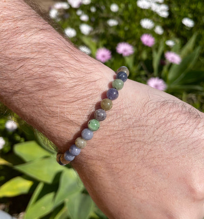 Raw Ruby & Sapphire Corundum Bracelet