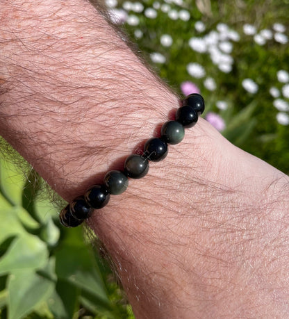 Rainbow Obsidian Eye Bracelet