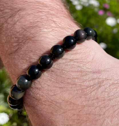 Rainbow Obsidian Eye Bracelet