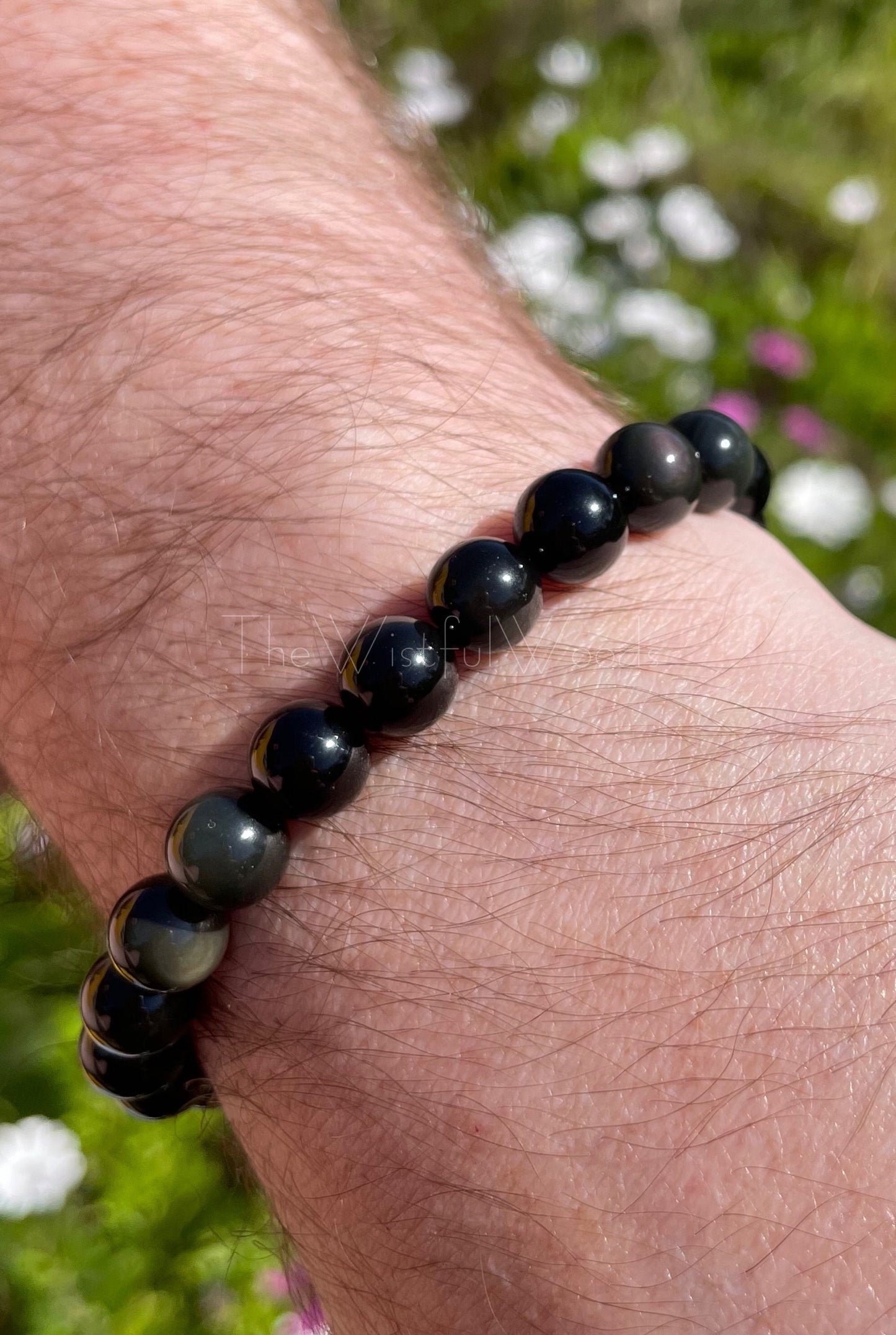 Rainbow Obsidian Eye Bracelet