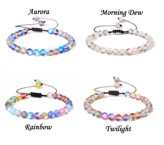 Rainbow Mermaid Glass Bracelet