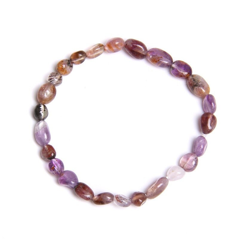 Bracelet en quartz rose naturel