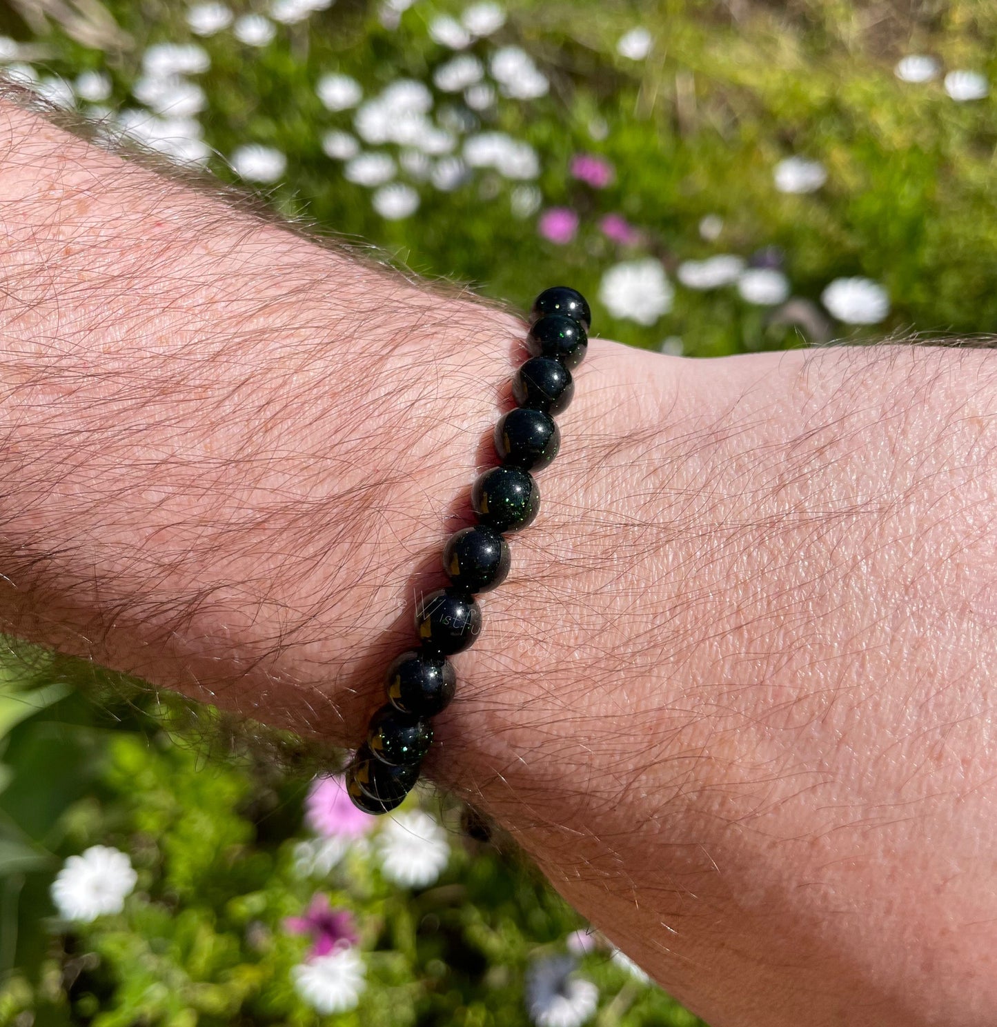 Green Goldstone Bracelet