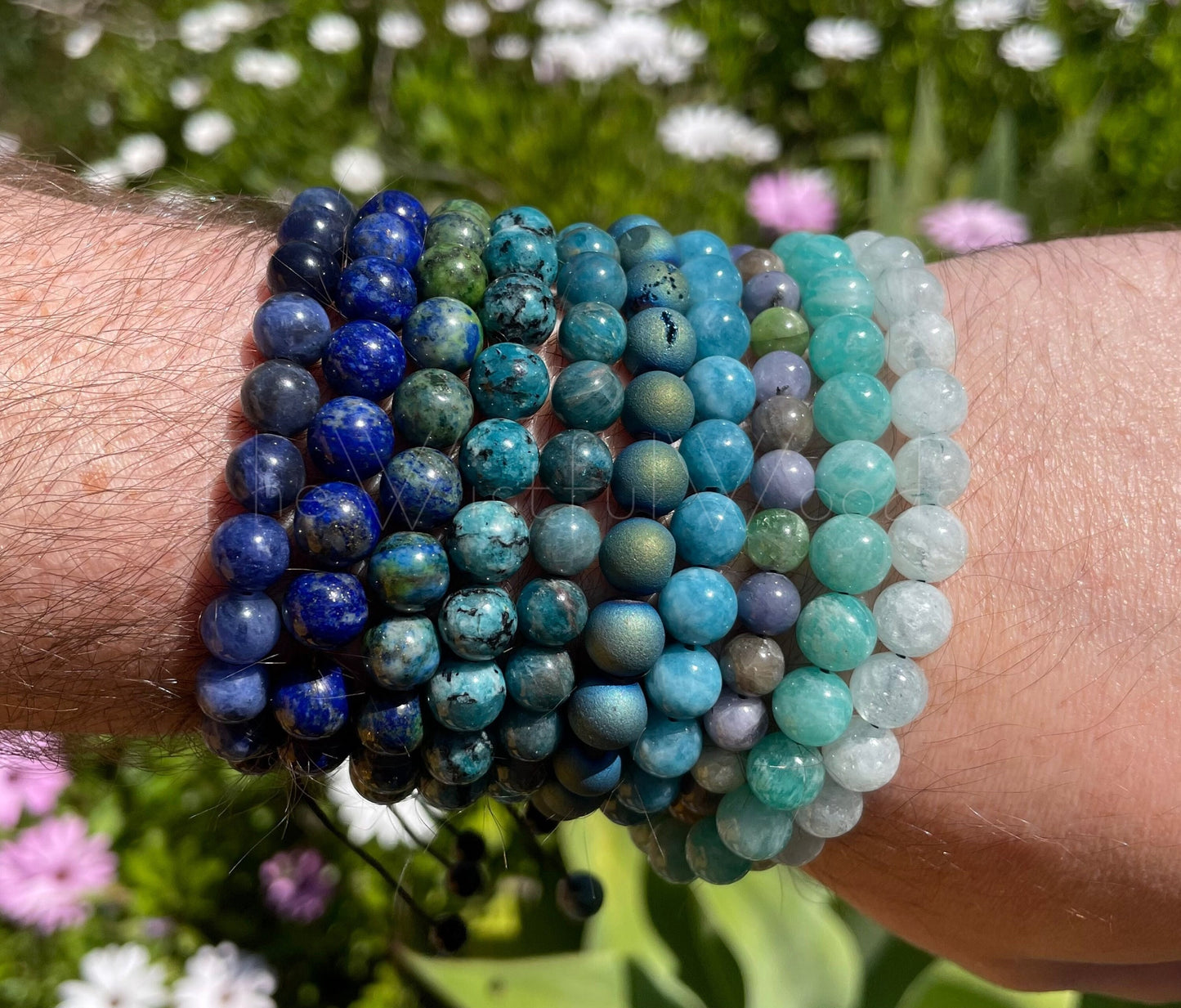 Natürliche blaue Edelsteinarmbänder