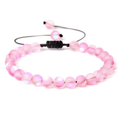 Rose Petal Pink Mermaid Glass Bracelet