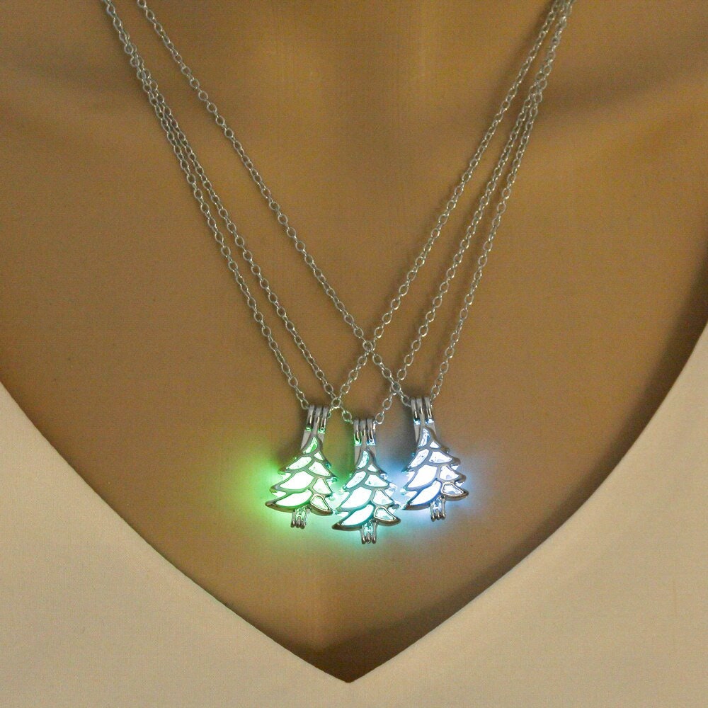 Pine Tree Glow in the Dark Necklace