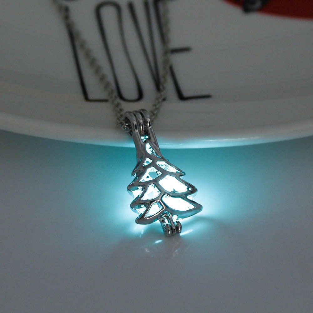 Pine Tree Glow in the Dark Necklace