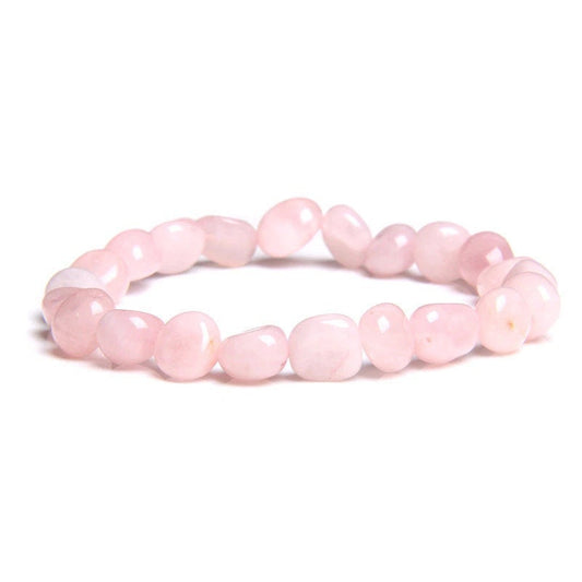 Bracelet en quartz rose naturel