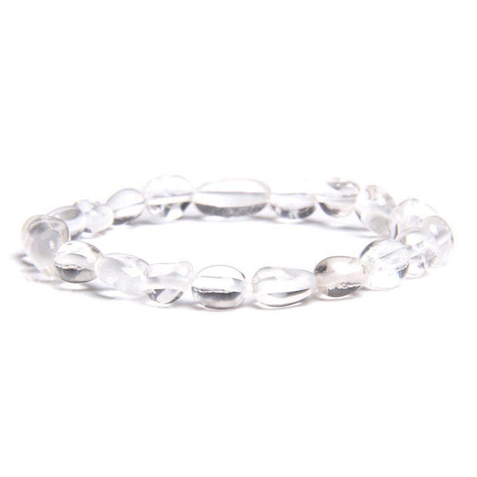 Bracelet en cristal de roche poli