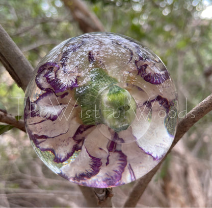 Purple Carnation in Resin