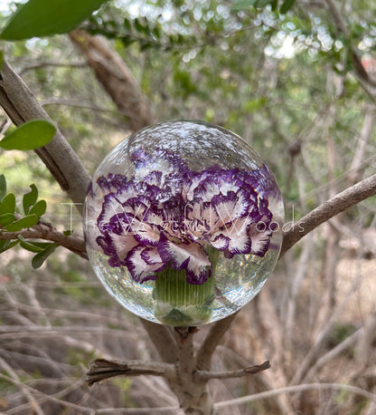 Purple Carnation in Resin