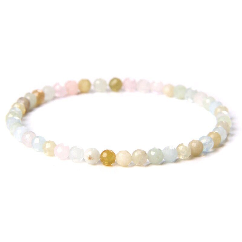 Raw Morganite Faceted Bracelet