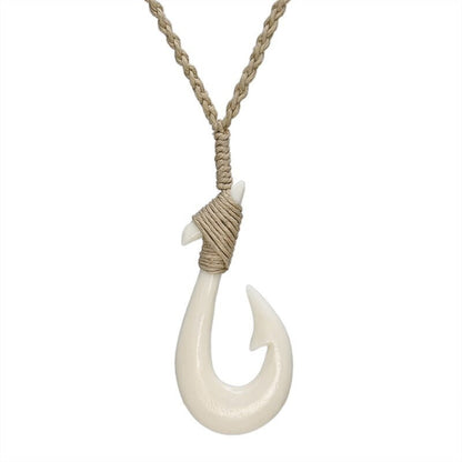 Maori Hook Carved Bone Pendant