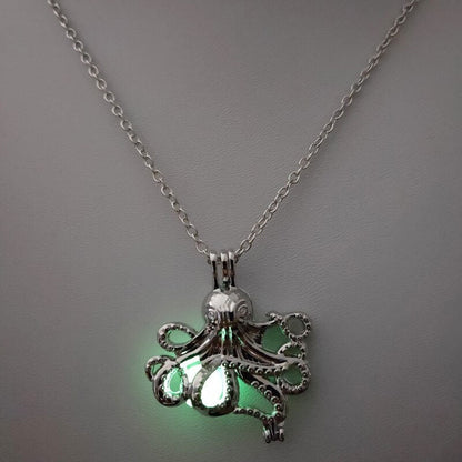 Octopus Glow in the Dark Necklace