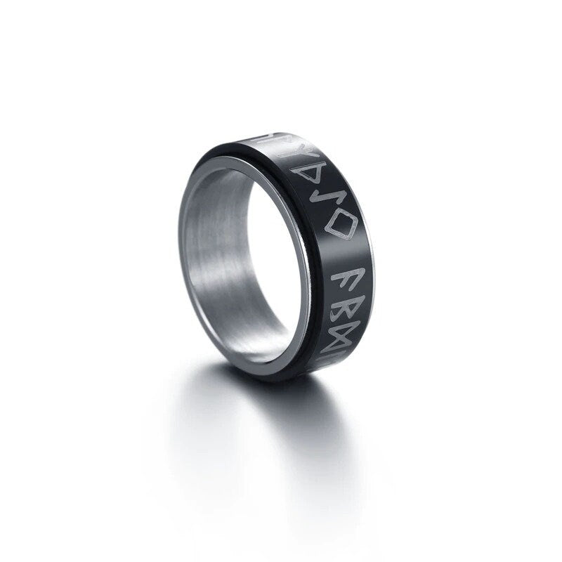 Viking Runes Spinner Ring