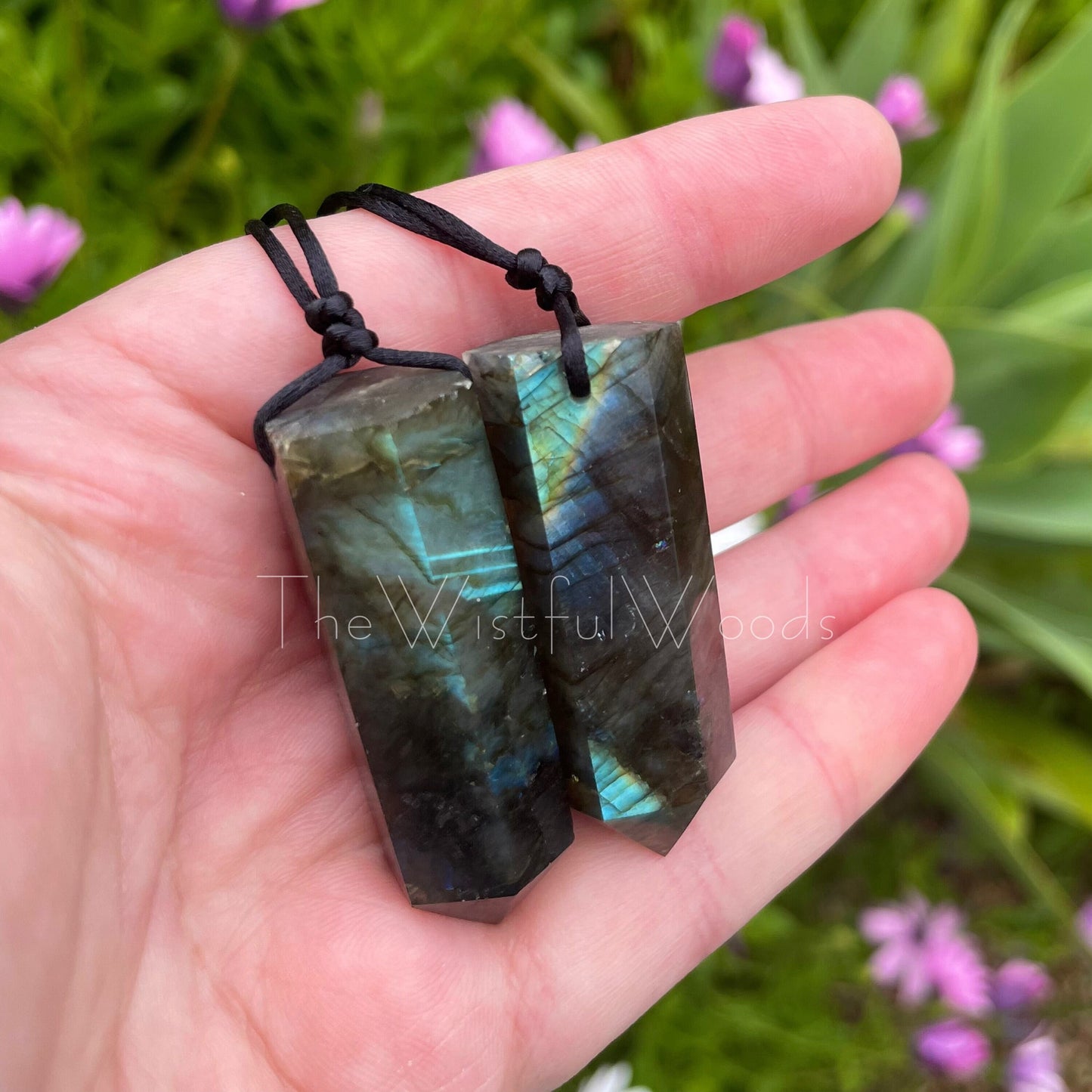 Labradorite Flashy Crystal Point Pendant