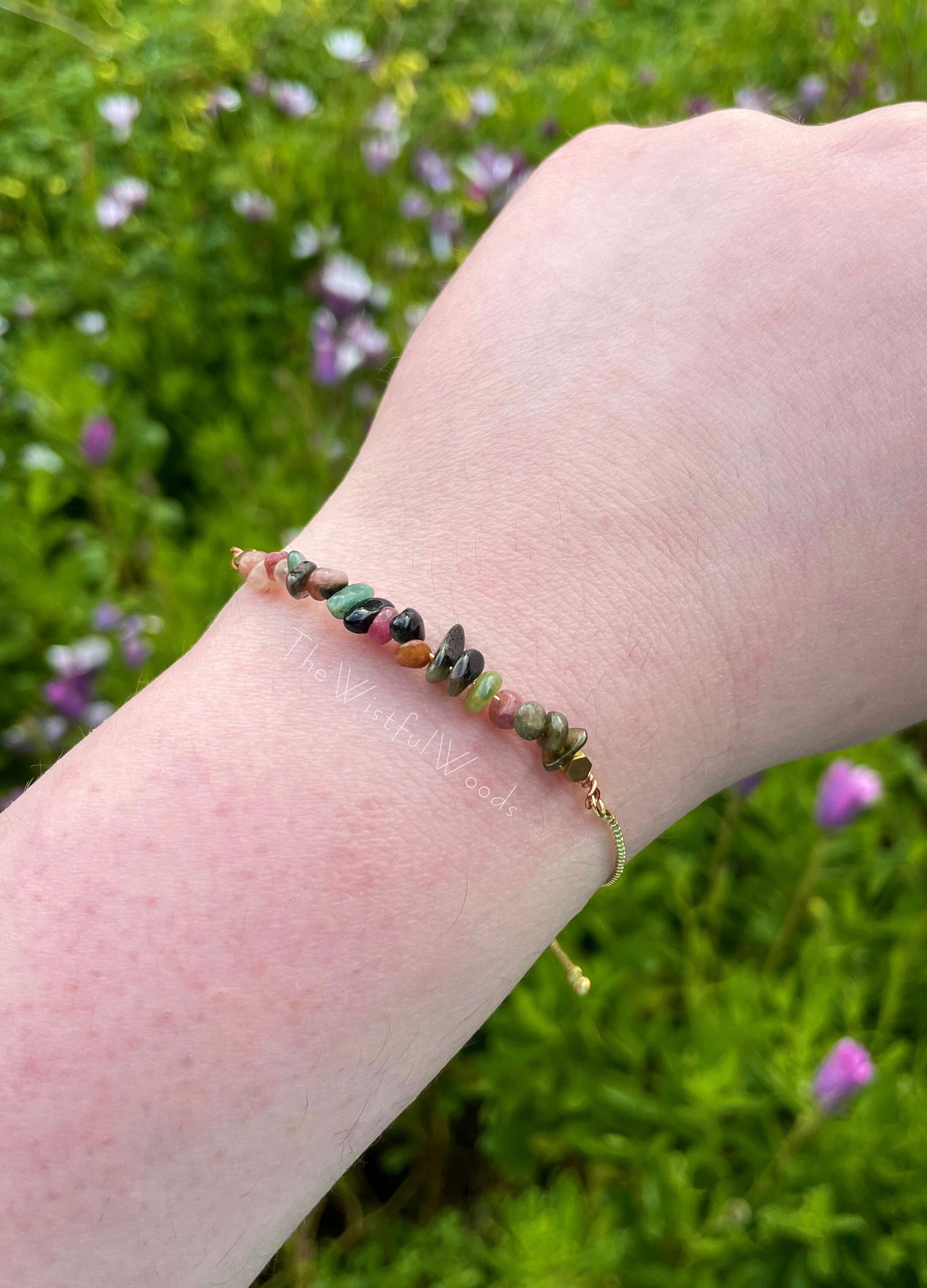 Dainty Gold Rainbow Chakra Bracelet