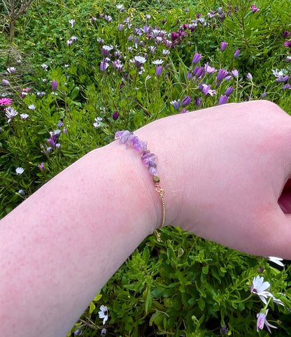 Dainty Gold Rainbow Chakra Bracelet