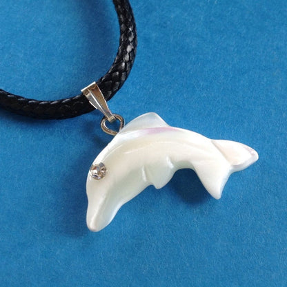 Mother of Pearl Dolphin Necklace