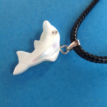 Mother of Pearl Dolphin Necklace