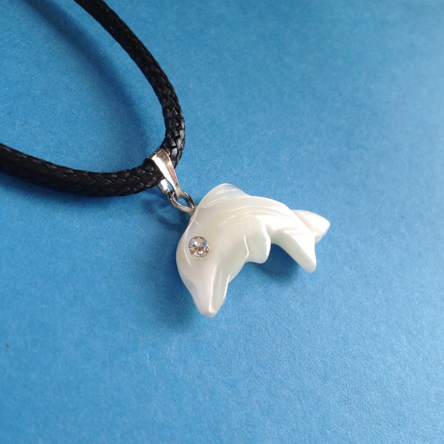 Mother of Pearl Dolphin Necklace