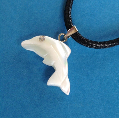 Mother of Pearl Dolphin Necklace