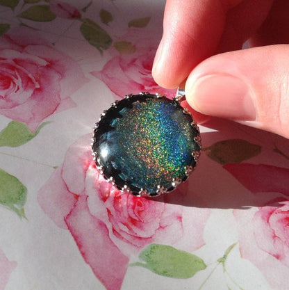 Holographic Rainbow Color Shifting Necklace